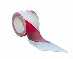 Купить Сигнальная лента для ограждений бело-красная 50 мм х 200 м в Москве